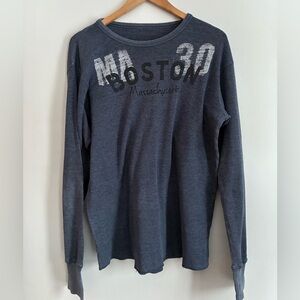 Boston Graphic Long Sleeve Waffle Shirt